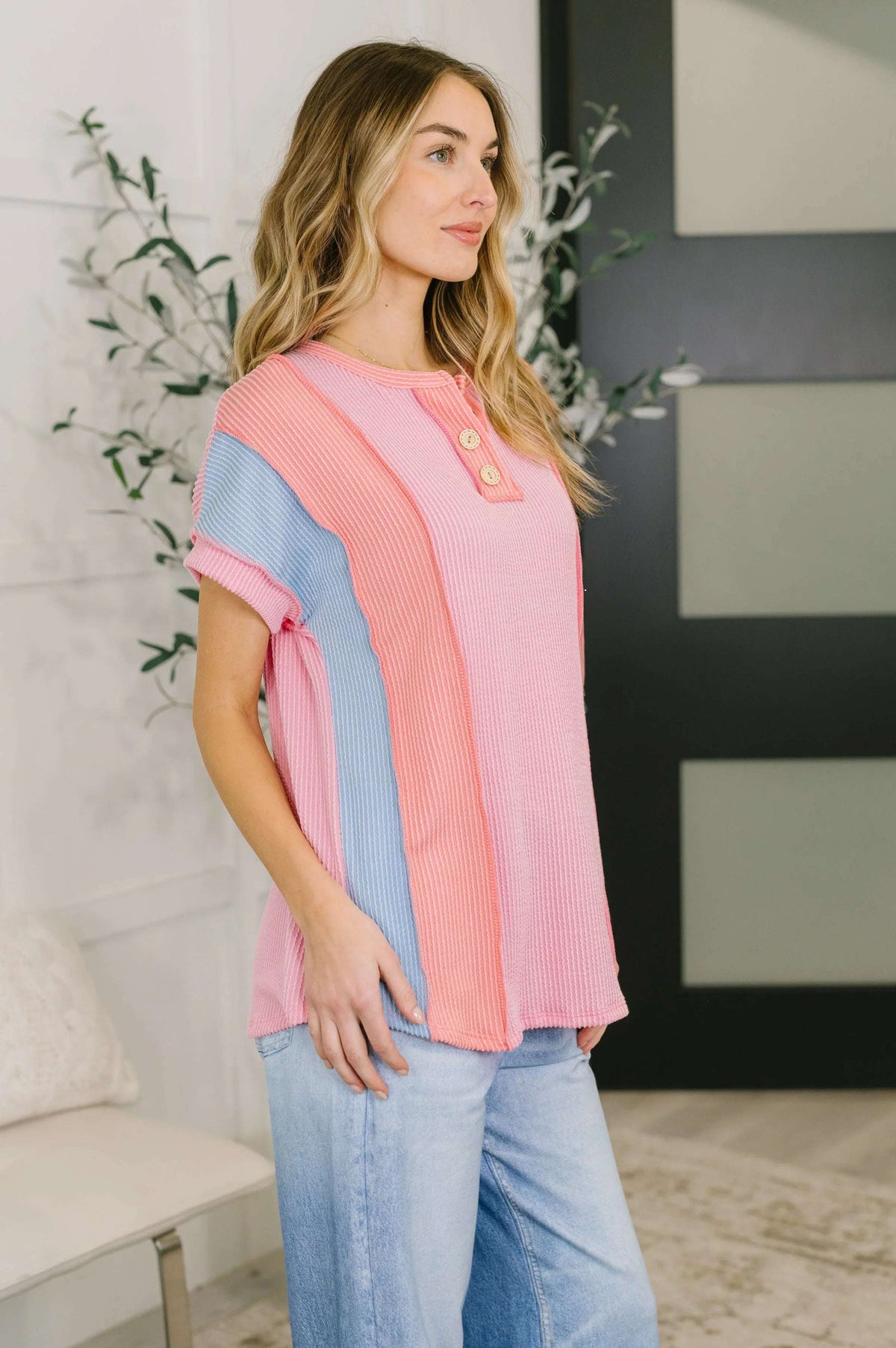 BUY COLOR BLOCK TOP FOR WOMENS
