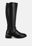 Basheba Buckle Strap Knee-High Boots-0