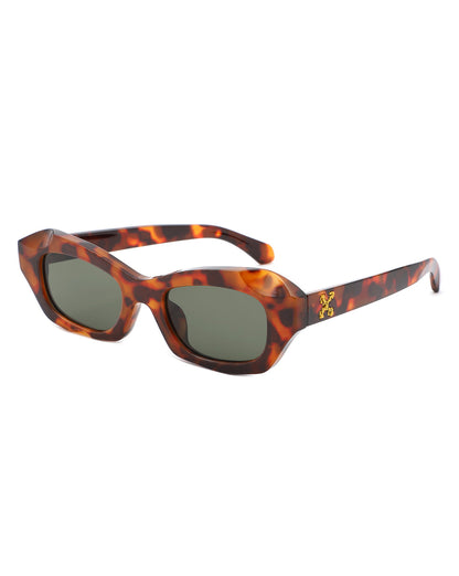 Zarael - Women's Retro Narrow Cat Eye Square Fashion Sunglasses-5