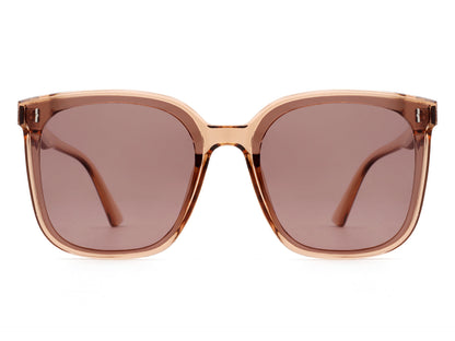 Zona - Square Oversize Retro Flat Top Women Fashion Sunglasses-1