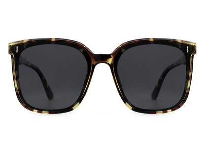 Zona - Square Oversize Retro Flat Top Women Fashion Sunglasses-3