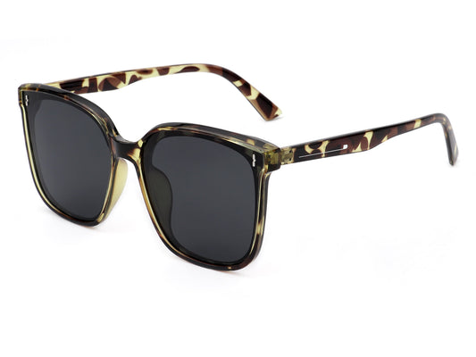 Zona - Square Oversize Retro Flat Top Women Fashion Sunglasses-2