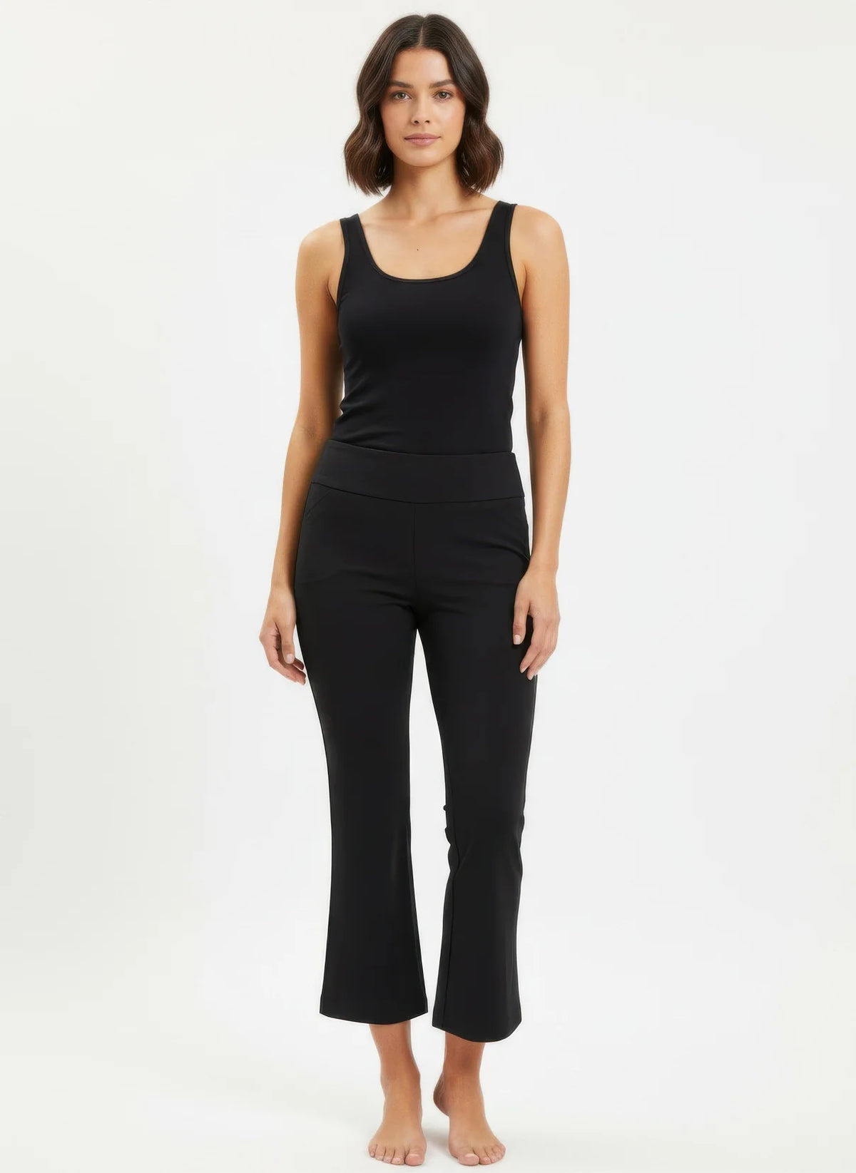 MARA PULL-ON BOOTCUT ANKLE PANTS