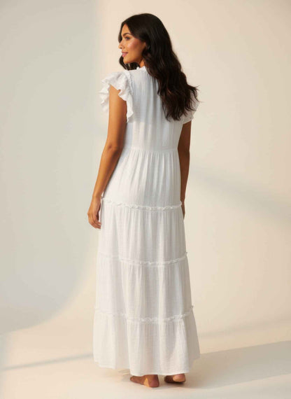 Mlle Gabrielle Solid Cap Sleeve Dress