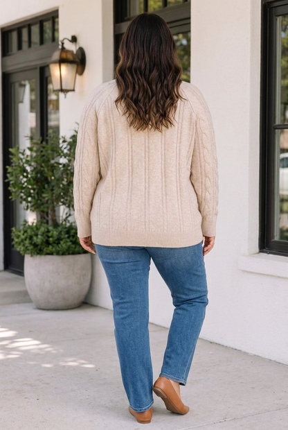 Geraldine Tunic Length Sweater Long Sleeve PLUS Top-1