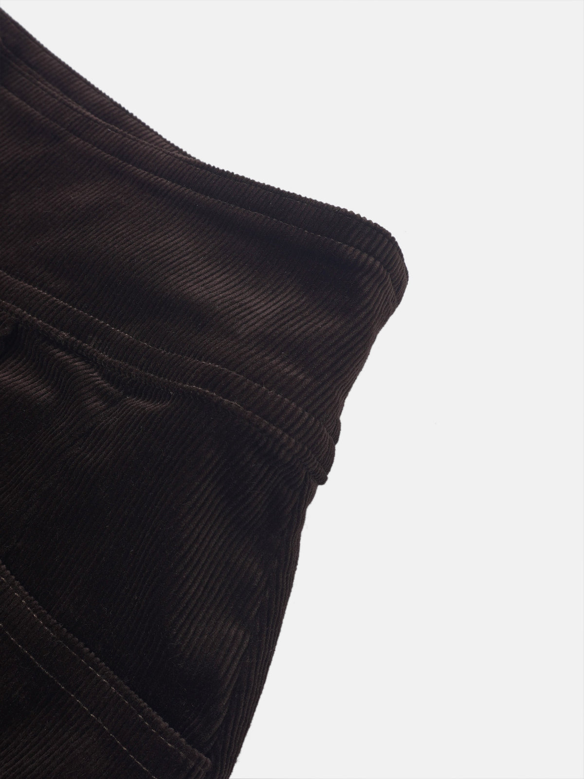 Snap Down Corduroy Skirt - Cement/Brown-4