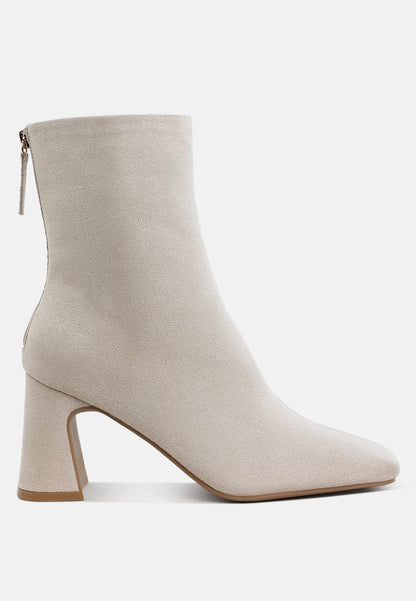Dimri Square Toe Microfiber Ankle Boots