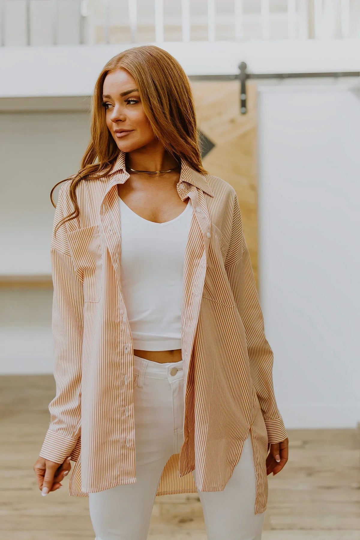 Shop Tan Striped Top for Women