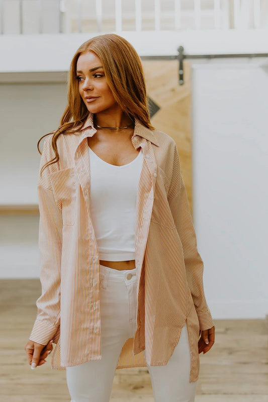Shop Tan Striped Top for Women