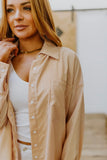 Buy Tan and White Striped Shirt for Women