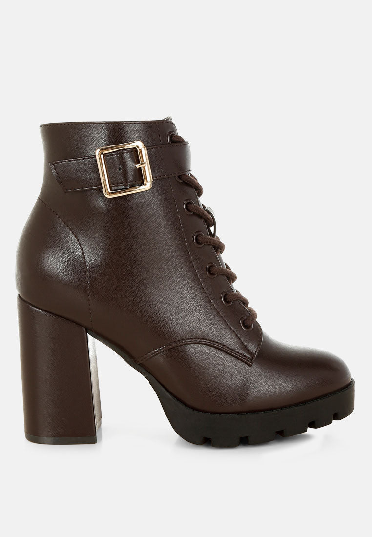 Grahams Faux Leather Lace Up Boots-6