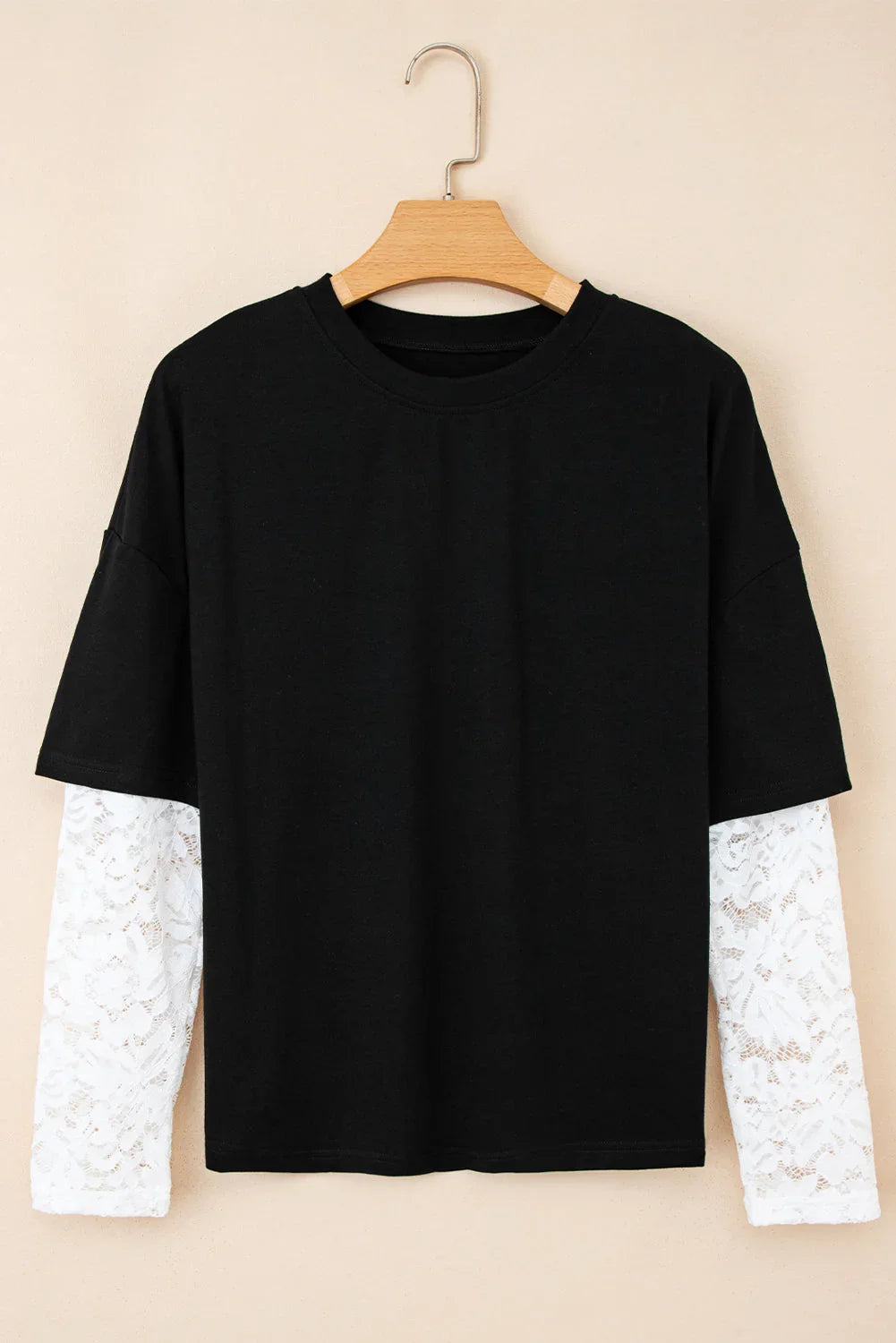 Buy Black Lace Sleeve Top for Women