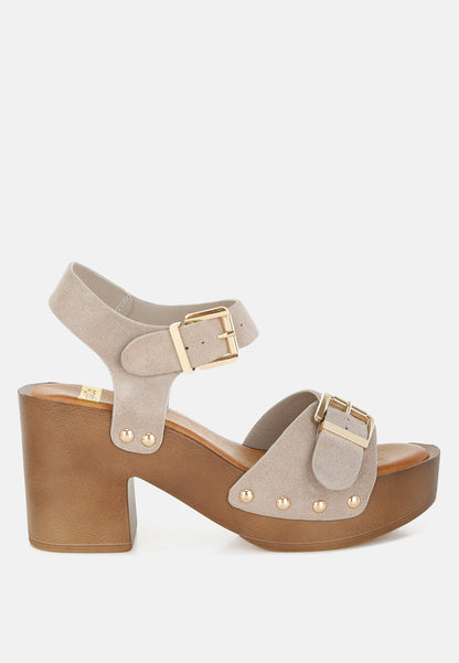 Lhasa Real Suede Leather Clog Sandals-0