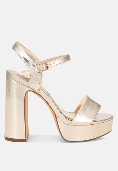 Lilasta Pin Buckle Platform Block Heels-6