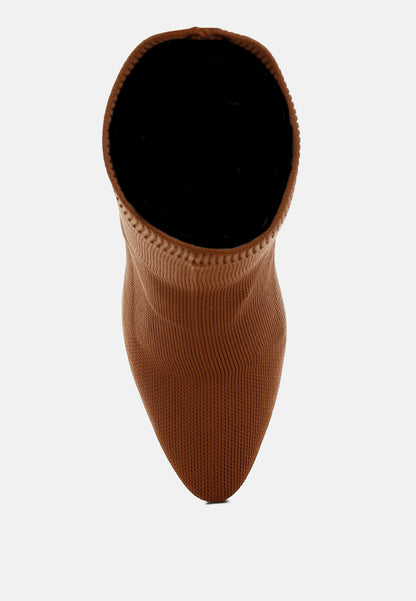 Lopa Knitted Textile Ankle Boots