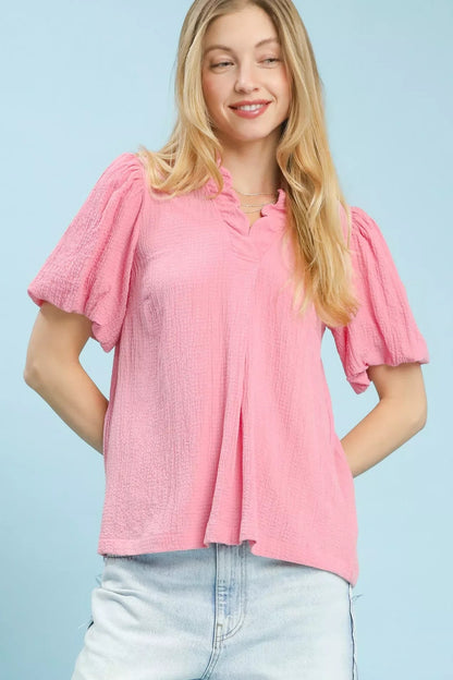 Buy Pink Short Sleeve Top for Women