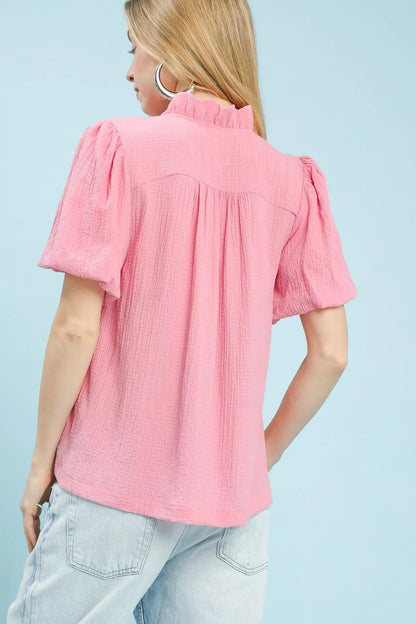 Buy Pink Textured Top for Women