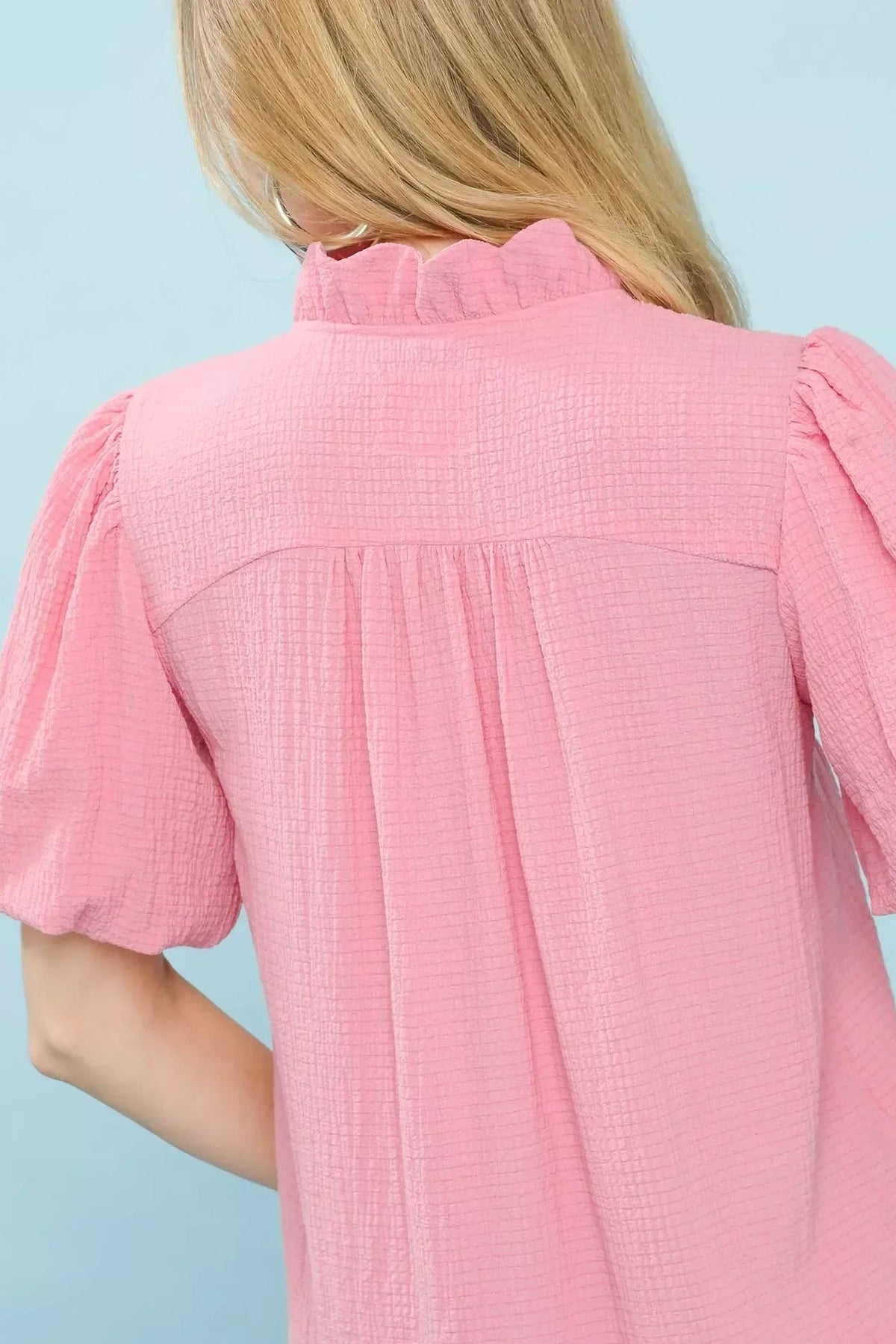 Women’s Pink V-Neck Casual Top