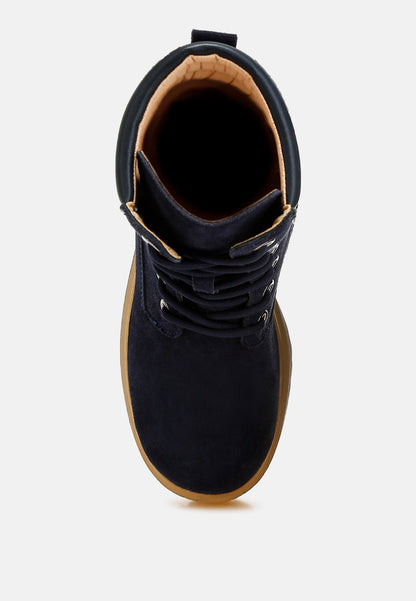 Parula High Ankle Genuine Suede Boots-3