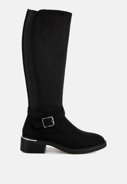 Basheba Buckle Strap Knee-High Boots-6