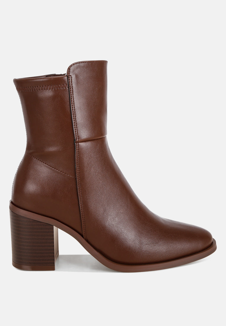 Lucania Stretch Fit Block Heel Boots-5
