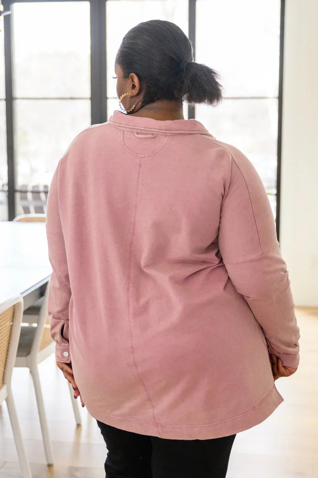 SWEET CRUSH COLLAR PULLOVER IN MAUVE