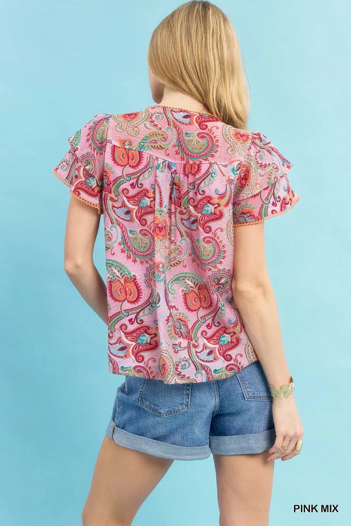 Shop Pink Printed Short Sleeve Top for Women