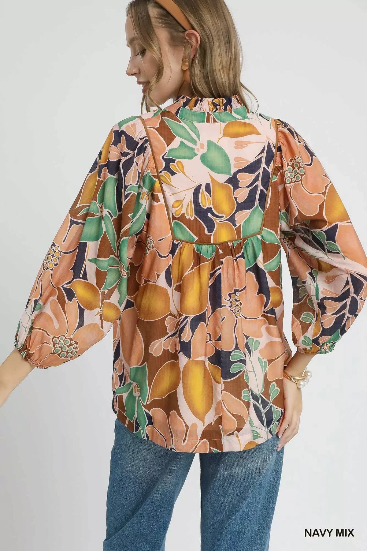 Buy Women’s Floral 3/4 Sleeve Top