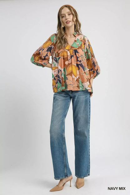 Buy Women’s Casual Multicolor Floral Blouse Online