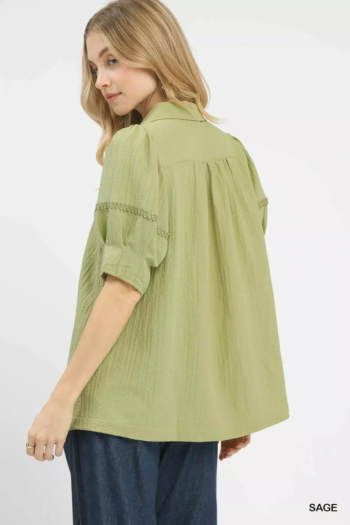 Buy Green Textured Top for Women
