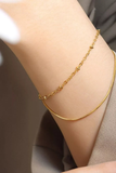 Titanium Steel Double Layered Bracelet