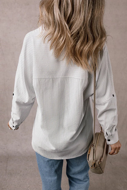 Women’s Black Striped Long Sleeve Shirt