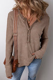 Buy Women’s Brown Henley Neck Top