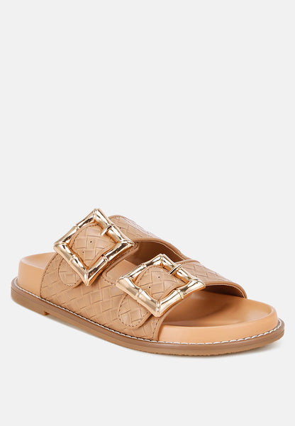 Zooper Chunky Buckle Slip-On Flats-2