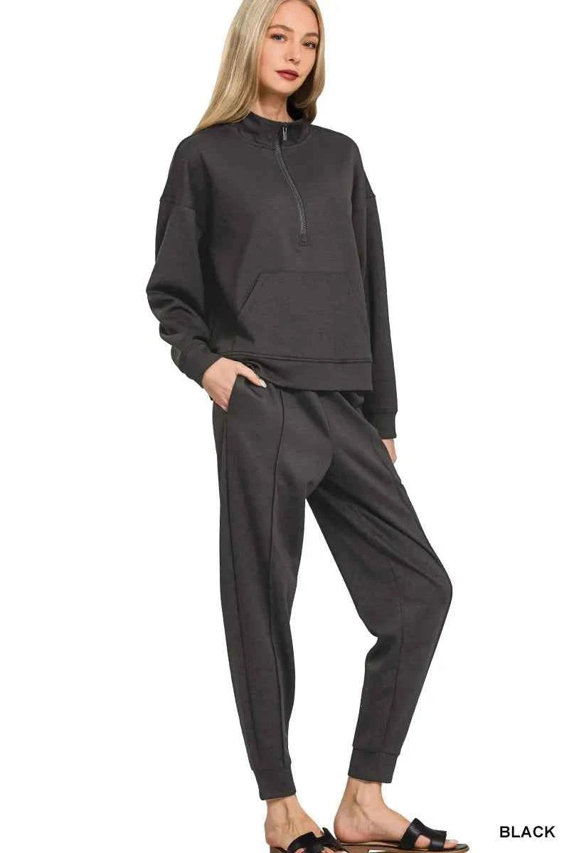 Scuba Half Zip Sweatshirt Joggers Set
