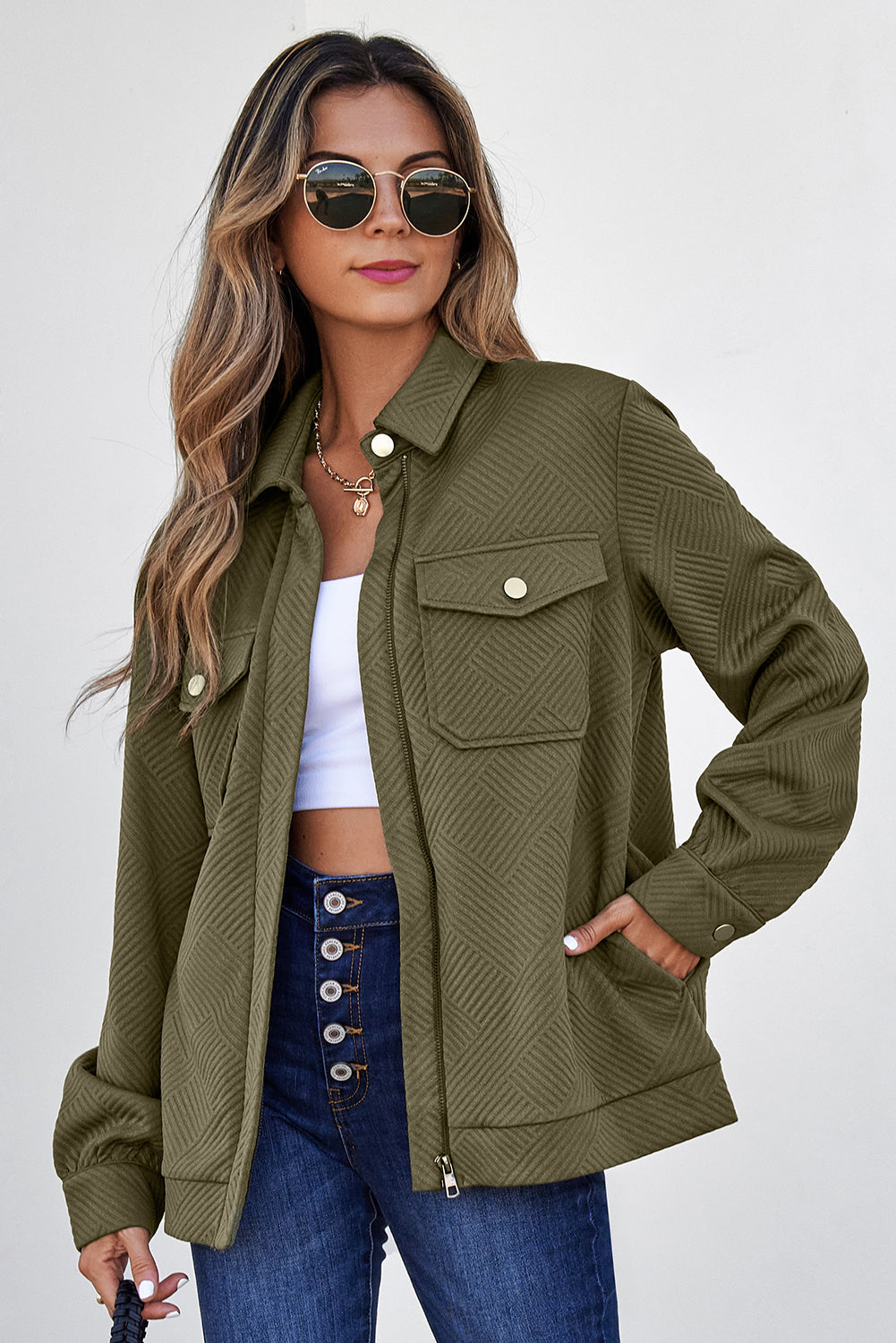 Remi Zip Up Flap Shirt-3