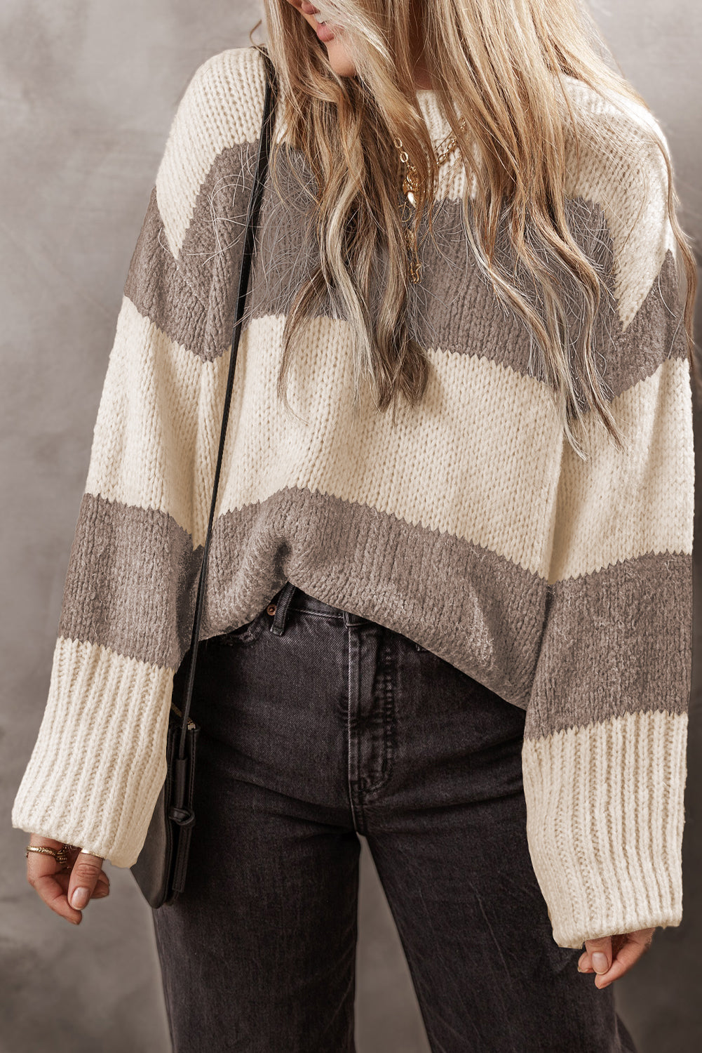Livia Colorblock Loose Pullover Sweater-0