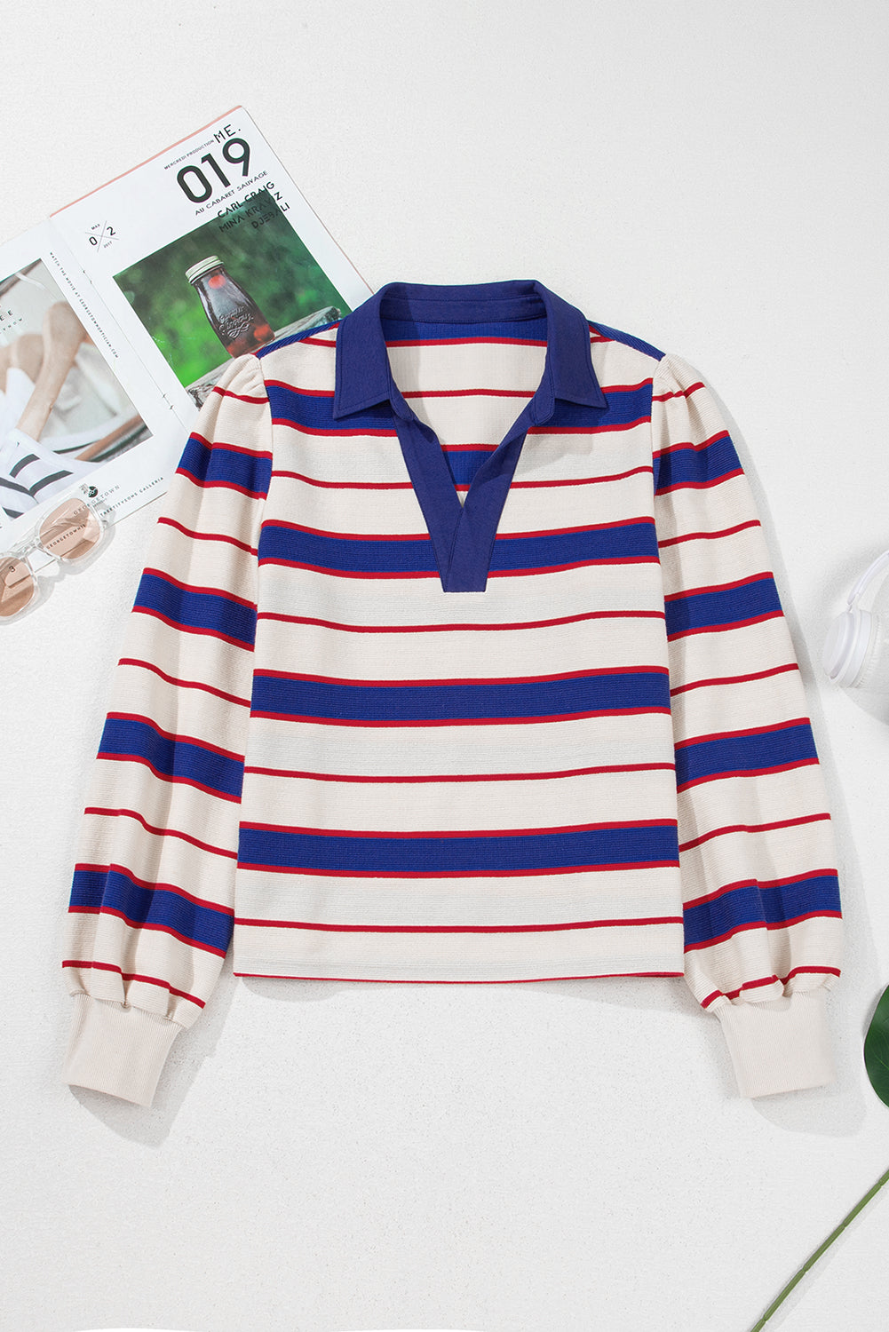 Genesis Stripe Polo Pullover Sweatshirt-2