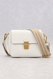 TINY WHITE LEATHER CROSSBODY BAG