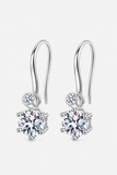 2 Carat Moissanite 925 Sterling Silver Earrings