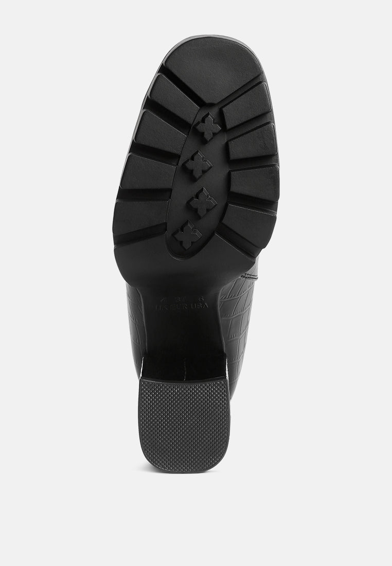 Foxy Faux Leather Croc Chelsea Boots-4