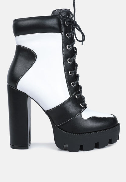 Moos Block Heel Lace Up Boots-6