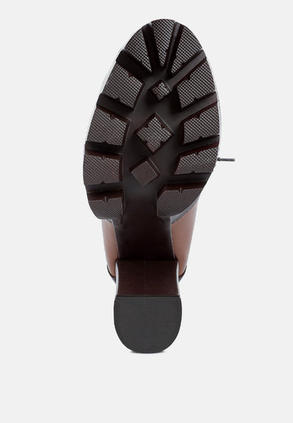 Moos Block Heel Lace Up Boots-4