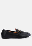 Talula Horsebit Embellished Faux Leather Loafers-0